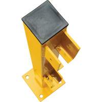 End Post for Light-Duty Guard Rails, Steel, 42" H, Safety Yellow Nia-Chem Ltd.