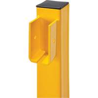 End Post for Light-Duty Guard Rails, Steel, 42" H, Safety Yellow Nia-Chem Ltd.
