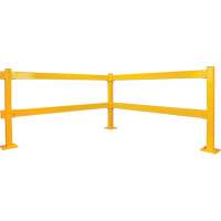 Lift-Out Guard Rail, Steel, 3' L x 4" H, Safety Yellow Nia-Chem Ltd.