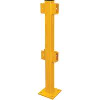 In-Line Post for Light-Duty Guard Rails, Steel, 42" H, Safety Yellow Nia-Chem Ltd.