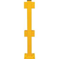 In-Line Post for Light-Duty Guard Rails, Steel, 42" H, Safety Yellow Nia-Chem Ltd.