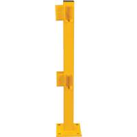 Corner Post for Light-Duty Guard Rails, Steel, 42" H, Safety Yellow Nia-Chem Ltd.