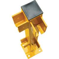 Corner Post for Light-Duty Guard Rails, Steel, 42" H, Safety Yellow Nia-Chem Ltd.