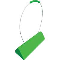 Cale de roue pour avion Checkers Safety SafeRay avec poign&eacute;e &agrave; c&acirc;ble ergonomique, Ur&eacute;thane, Vert fluorescent, 24" la x 8" p x 6" h Nia-Chem Ltd.