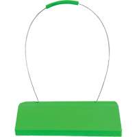 Cale de roue pour avion Checkers Safety SafeRay avec poign&eacute;e &agrave; c&acirc;ble ergonomique, Ur&eacute;thane, Vert fluorescent, 24" la x 8" p x 6" h Nia-Chem Ltd.