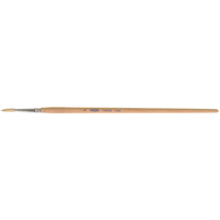 Pure White Bristle Round Marking Paint Brush, 3/16" Brush Width, White China, Wood Handle Nia-Chem Ltd.