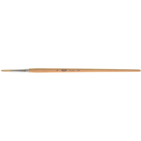 Pure White Bristle Round Marking Paint Brush, 7/32" Brush Width, White China, Wood Handle Nia-Chem Ltd.