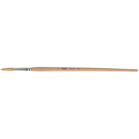 Pure White Bristle Round Marking Paint Brush, 9/32" Brush Width, White China, Wood Handle Nia-Chem Ltd.