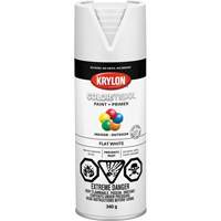 COLORmaxx Paint + Primer, White, Very Flat, 12 oz., Aerosol Can Nia-Chem Ltd.
