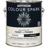 Colour Spark Interior Pre-Tinted Paint + Primer Wall Paint, White Cotton, Semi-Gloss, 3.78 L, Gallon Nia-Chem Ltd.