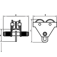 Adjustable Trolleys, 1000 lbs. (0.5 tons) Nia-Chem Ltd.