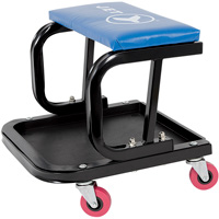 Mechanic's Roller Seat, Vinyl, Blue, 300 lbs. Capacity LT515 | Nia-Chem Ltd.