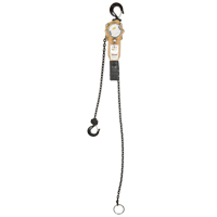 Heavy Duty Gold Series Lever Chain Hoist, 5' Lift, 500 lbs. (0.25 tons) Capacity, Alloy Steel Chain Nia-Chem Ltd.