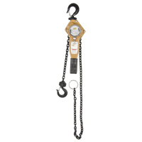 Heavy Duty Gold Series Lever Chain Hoist, 5' Lift, 1500 lbs. (0.75 tons) Capacity, Alloy Steel Chain Nia-Chem Ltd.