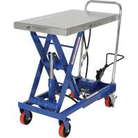 Pneumatic Hydraulic Scissor Lift Table, Steel, 32-1/2" L x 19-3/4" W, 1000 lbs. Cap. Nia-Chem Ltd.