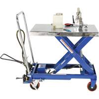 Pneumatic Hydraulic Scissor Lift Table, Steel, 32-1/2" L x 19-3/4" W, 1000 lbs. Cap. Nia-Chem Ltd.