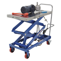 Pneumatic Hydraulic Scissor Lift Table, Steel, 35-1/2" L x 20" W, 800 lbs. Cap. Nia-Chem Ltd.