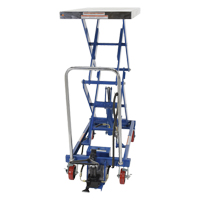 Pneumatic Hydraulic Scissor Lift Table, Steel, 35-1/2" L x 20" W, 800 lbs. Cap. Nia-Chem Ltd.