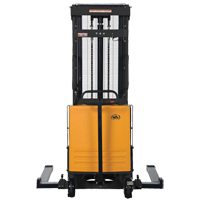 Fork Lift Stacker, Electric Operated, 2000 lbs. Capacity, 118" Max Lift Nia-Chem Ltd.