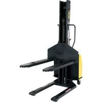 Narrow Mast Powered Lift Stacker, Electric Operated, 1500 lbs. Capacity, 63" Max Lift Nia-Chem Ltd.