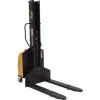 Narrow Mast Powered Lift Stacker, Electric Operated, 1000 lbs. Capacity, 63" Max Lift Nia-Chem Ltd.