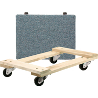 Wood Dollies - Medium-Duty, Polyolefin Wheels, 900 lbs. Capacity, 18" W x 24" D x 7" H Nia-Chem Ltd.