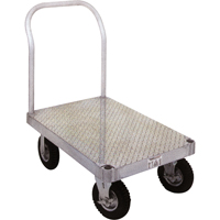 Aluminum Platform Truck, 24" W x 36" L, 2000 lbs. Cap., Rubber Wheels Nia-Chem Ltd.