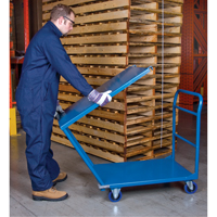 Chariots &agrave; tablettes/plateforme, Acier, 24" la x 36" p x 40" h, Capacit&eacute; de la plateforme 1300 lb Nia-Chem Ltd.