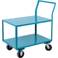Heavy-Duty Low Profile Shop Carts, 2 Tiers, 18" W x 30" D x 41" H, 2400 lbs. Cap. Nia-Chem Ltd.