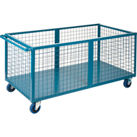 Wire Mesh Box Truck, Steel, 63" L x 30" W x 31.5" H, 25 cu. Ft. Volume, 1200 lbs. Capacity Nia-Chem Ltd.
