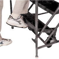 Slope Rolling Ladder, 9 Steps, Anti-Skid, 50° Incline, 90" High Nia-Chem Ltd.