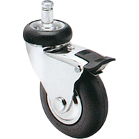 Comfort Roll Caster, Swivel with Brake, 2" (51 mm) Dia., 125 lbs. (57 kg.) Capacity MJ022 | Nia-Chem Ltd.