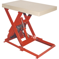 Scissor Lift Table, Steel, 36" L x 20" W, 1100 lbs. Capacity MK811 | Nia-Chem Ltd.