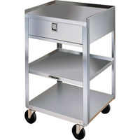Stainless Steel Equipment Stands, 300 lbs. Capacity, Stainless Steel, 16-3/4" x W, 30-1/8" x H, 18-3/4" D, 1 Drawers MK979 | Nia-Chem Ltd.