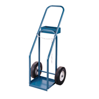 Gas Cylinder Carts, Semi-Pneumatic Wheels, 12" W x 10" L Base, 400 lbs. Nia-Chem Ltd.