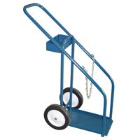 Gas Cylinder Carts, Semi-Pneumatic Wheels, 12" W x 16" L Base, 1000 lbs. Nia-Chem Ltd.