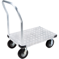 Aluminum Platform Truck, 24" W x 36" L, 1100 lbs. Cap., Flat Free Wheels Nia-Chem Ltd.