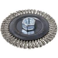 Stringer Bead Brush, 5" Dia., 0.022" Fill, 5/8"-11 Arbor, Stainless Steel Nia-Chem Ltd.