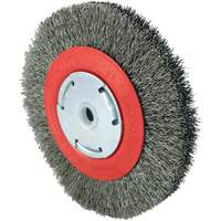 Brosse &agrave; fils cr&ecirc;p&eacute;s 101F-2M, 6" dia., Fils 0,014", Arbre 1/2" - 2" Nia-Chem Ltd.