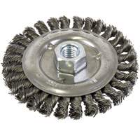 Standard Face Knot Wire Wheel Threaded, 5" Dia., 0.022" Fill, 5/8"-11 Arbor, Steel Nia-Chem Ltd.