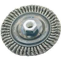 Stringer Bead Brush, 4" Dia., 0.022" Fill, 5/8"-11 Arbor, Steel Nia-Chem Ltd.