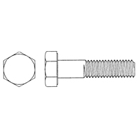Vis d'assemblage &agrave; t&ecirc;te hexagonale, 1/2"-13 dia., 1" lo, Ordinaire, Cors&eacute;, Grade 5 Nia-Chem Ltd.