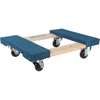 Carpeted Ends Hardwood Dolly, Wood Frame, 18" W x 24" L, 900 lbs. Capacity Nia-Chem Ltd.