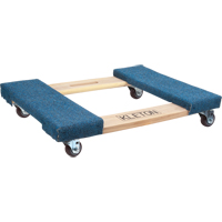 Carpeted Ends Hardwood Dolly, Wood Frame, 18" W x 24" L, 900 lbs. Capacity Nia-Chem Ltd.