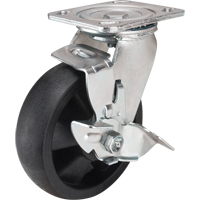 Roulettes haute temp&eacute;rature, Pivotant avec frein, 6" (152,4 mm), Nylon, 880 lb (399 kg) Nia-Chem Ltd.