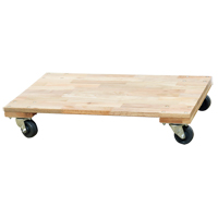 Solid Platform Wood Dolly, Rubber Wheels, 900 lbs. Capacity, 18" W x 30" D x 6" H Nia-Chem Ltd.