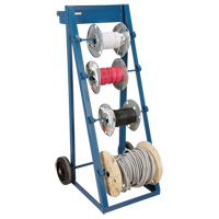 Portable Wire Reel Caddy, Steel, 4 Rod, 24-1/2" W x 49" H x 23" D, 400 lbs. Capacity Nia-Chem Ltd.
