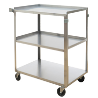 Shelf Carts, 3 Tiers, 17-5/8" W x 33" H x 27-1/8" D, 300 lbs. Capacity MO251 | Nia-Chem Ltd.