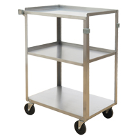 Shelf Carts, 3 Tiers, 15-3/4" W x 32" H x 24" D, 500 lbs. Capacity MO252 | Nia-Chem Ltd.