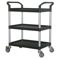 Utility Cart, 3 Tiers, 33-1/2" x 39-3/8" x 19", 300 lbs Capacity MO255 | Nia-Chem Ltd.